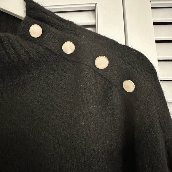 JCrew Black Sweater Poncho - Picture 3 of 4